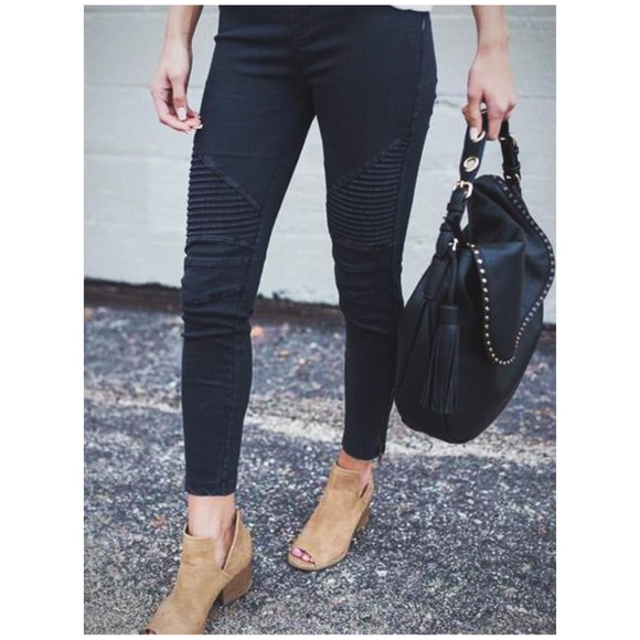 Moto Ankle Skinny Jeans - Picture 2 of 5